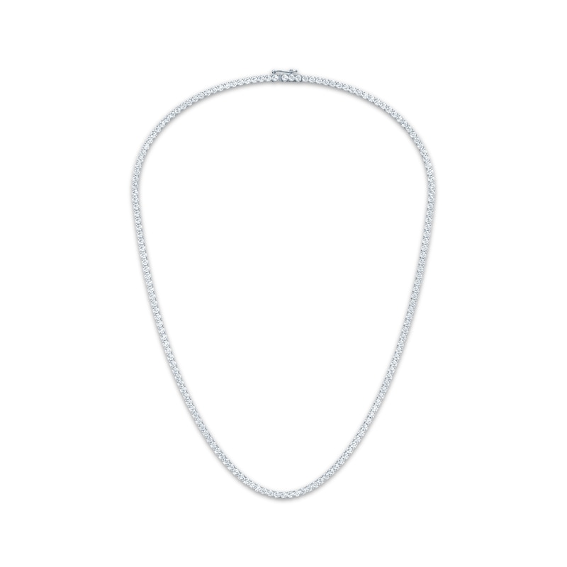 Main Image 1 of KAY Lab-Grown Diamonds Tennis Necklace 7 ct tw 14K White Gold 16"