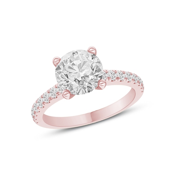 Now + Forever Lab-Grown Diamond Engagement Ring Setting 3/8 ct tw 14K Rose Gold