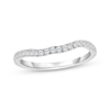 Thumbnail Image 1 of Now + Forever Round-Cut Diamond Curved Wedding Band 1/5 ct tw 14K White Gold