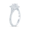Thumbnail Image 2 of Now + Forever Pear-Shaped Diamond Double-Halo Engagement Ring 1 ct tw 14K White Gold