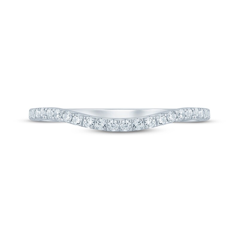 Main Image 3 of Now + Forever Diamond Curved Wedding Band 1/5 ct tw 14K White Gold