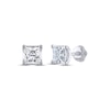 Thumbnail Image 0 of THE LEO Legacy Lab-Created Diamond Princess-Cut Solitaire Stud Earrings 1-1/2 ct tw 14K White Gold (F/VS2)