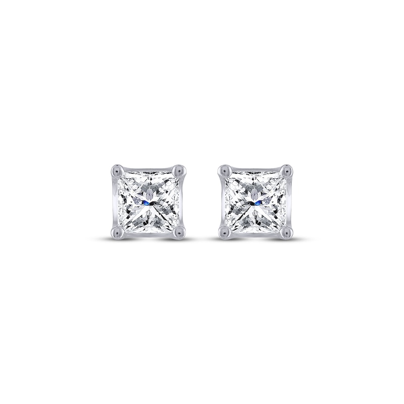 THE LEO Legacy Lab-Created Diamond Princess-Cut Solitaire Stud Earrings 1-1/2 ct tw 14K White Gold (F/VS2)