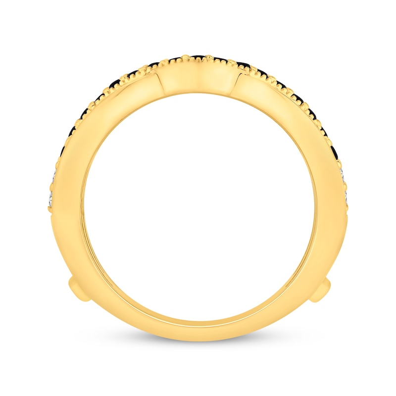 Main Image 3 of Black & White Diamond Contoured Enhancer Ring 1 ct tw 14K Yellow Gold