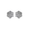 Thumbnail Image 2 of Diamond Seven-Stone Flower Stud Earrings 1/2 ct tw 10K White Gold