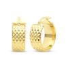 Thumbnail Image 0 of Italian Brilliance Diamond-Cut Hoop Earrings 14K Yellow Gold 15mm