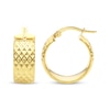 Thumbnail Image 2 of Italian Brilliance Diamond-Cut Hoop Earrings 14K Yellow Gold 15mm