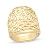 Thumbnail Image 0 of Italian Brilliance Diamond-Cut Tapered Concave Ring 14K Yellow Gold - Size 7