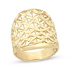 Thumbnail Image 1 of Italian Brilliance Diamond-Cut Tapered Concave Ring 14K Yellow Gold - Size 7