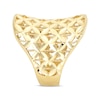 Thumbnail Image 2 of Italian Brilliance Diamond-Cut Tapered Concave Ring 14K Yellow Gold - Size 7