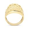 Thumbnail Image 2 of Italian Brilliance Diamond-Cut Tapered Concave Ring 14K Yellow Gold - Size 7