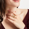 Thumbnail Image 4 of Italian Brilliance Diamond-Cut Tapered Concave Ring 14K Yellow Gold - Size 7