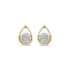 Thumbnail Image 2 of Multi-Diamond Teardrop Stud Earrings 1/10 ct tw 10K Yellow Gold
