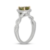 Thumbnail Image 5 of Neil Lane Pear-Shaped Peridot & Diamond Halo Engagement Ring 3/8 ct tw 14K White Gold