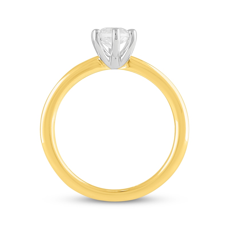 Main Image 3 of Now + Forever Lab-Grown Diamonds Marquise-Cut Solitaire Engagement Ring 1 ct tw 14K Yellow Gold (F/SI2)