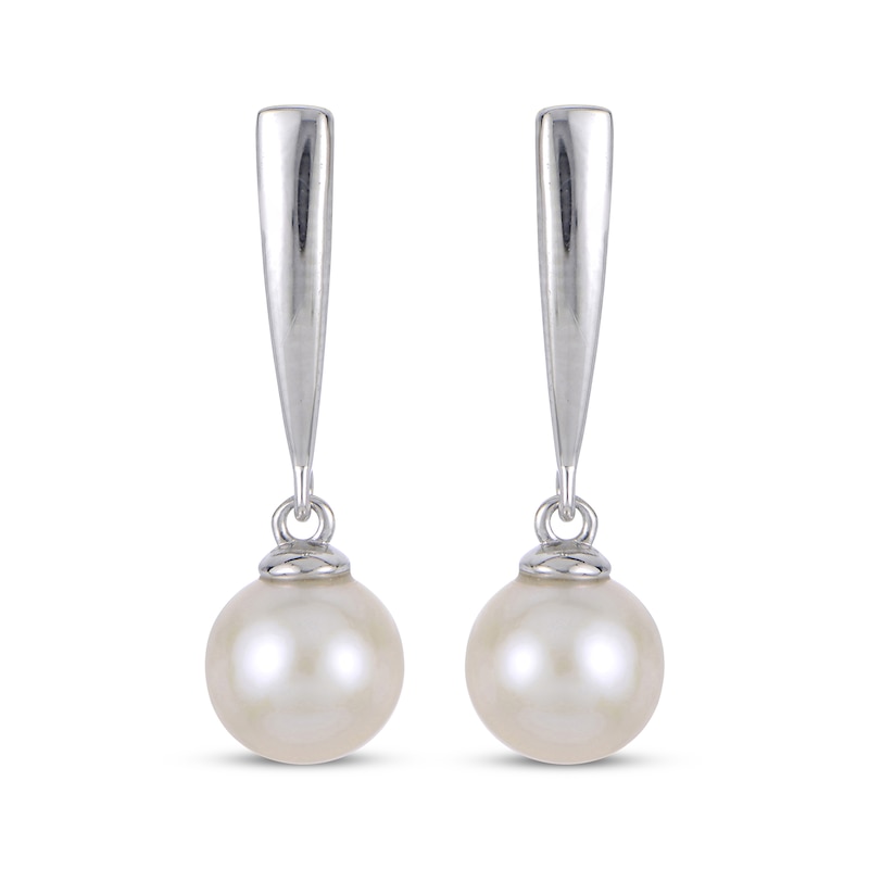 Main Image 2 of Cultured Pearl Drop Earrings Sterling Silver