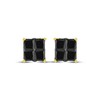 Thumbnail Image 2 of Men's Square-Cut Black Diamond Quad Stud Earrings 2 ct tw 10K Yellow Gold