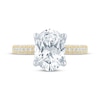 Thumbnail Image 4 of Monique Lhuillier Bliss Oval-Cut Lab-Grown Diamond Engagement Ring 3-5/8 ct tw 18K Yellow Gold