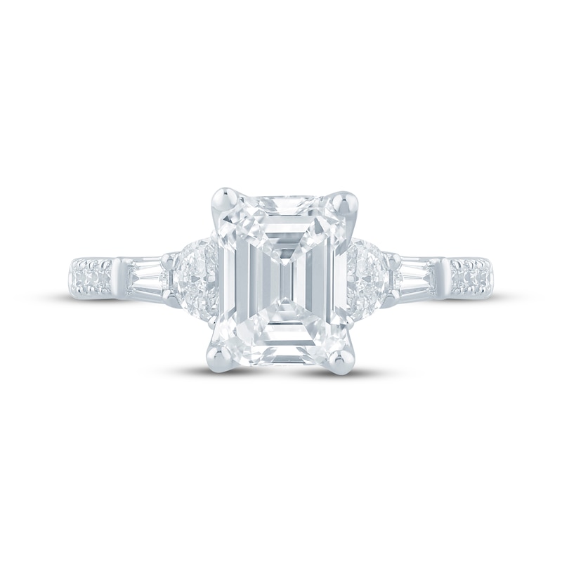 Monique Lhuillier Bliss Emerald-Cut Lab-Created Diamond Engagement Ring 2 ct tw 18K White Gold