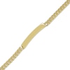 Thumbnail Image 1 of Hollow Curb Chain ID Bracelet 10K Yellow Gold 8&quot;