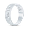 Thumbnail Image 2 of Now + Forever Men's Diamond Angled Sandblast Wedding Band 1/2 ct tw 10K White Gold