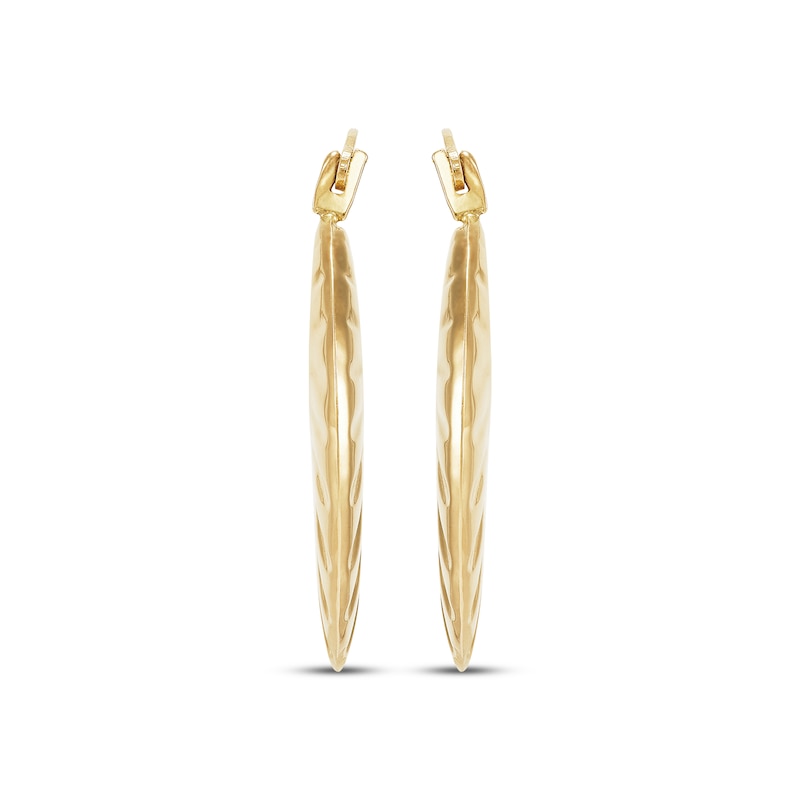 Main Image 2 of Fan Hoop Earrings 14K Yellow Gold