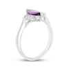 Thumbnail Image 2 of Marquise-Cut Amethyst & White Lab-Created Sapphire Ring Sterling Silver
