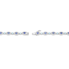 Thumbnail Image 3 of Swiss Blue Topaz, Blue & White Lab-Created Sapphire Evil Eye Bracelet 7.25&quot;