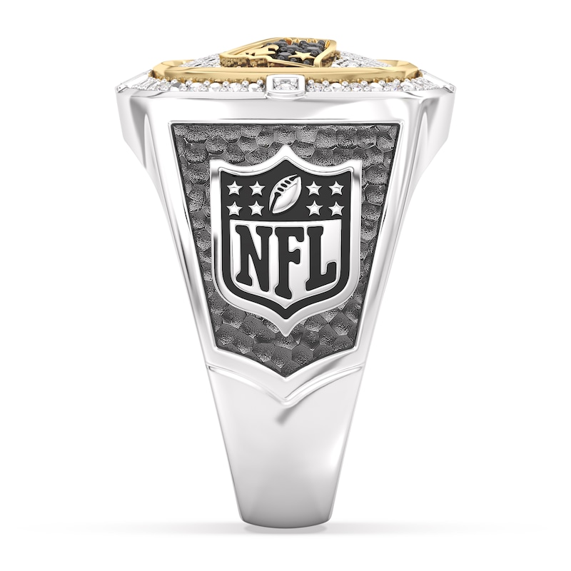 Main Image 3 of True Fans New England Patriots Championship Ring Sterling Silver & 10K Yellow Gold Ring