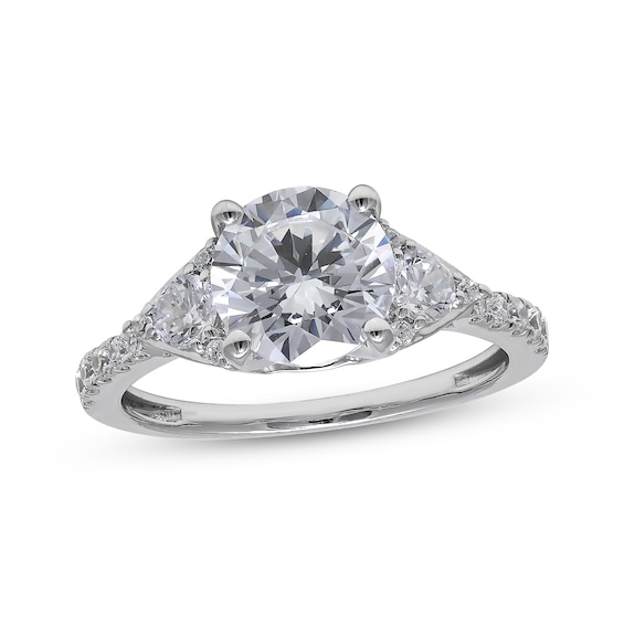 Lab-Grown Diamonds Round-Cut Engagement Ring 2-1/2 ct tw 14K White Gold