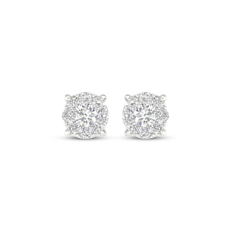 Main Image 2 of KAY Lab-Grown Diamonds Halo Stud Earrings 1/3 ct tw 10K White Gold