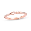 Thumbnail Image 1 of Diamond Heart & Infinity Symbol Open Fashion Ring 1/10 ct tw 10K Rose Gold