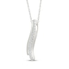 Thumbnail Image 2 of Diamond Waves Journey Necklace 1/6 ct tw 10K White Gold 18"