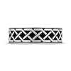 Thumbnail Image 3 of Now + Forever Men's Patterned Wedding Band 10K White Gold & Black Rhodium 6.5mm