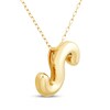 Thumbnail Image 2 of Puff Letter S Initial Necklace 14K Yellow Gold 18&quot;