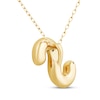Thumbnail Image 3 of Puff Letter S Initial Necklace 14K Yellow Gold 18&quot;