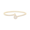 Thumbnail Image 1 of Unstoppable Love Diamond Halo & Heart Bypass Flex Bangle 1/2 ct tw 10K Yellow Gold