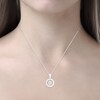 Thumbnail Image 2 of Unstoppable Love Diamond Solitaire Circle Frame Necklace 3/8 ct tw 10K White Gold 19&quot;