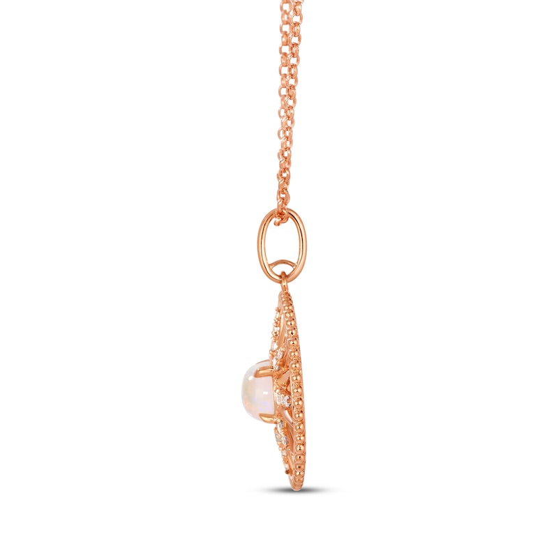 Main Image 2 of Le Vian Opal Sun Necklace 1/5 ct tw Diamonds 14K Strawberry Gold 19&quot;