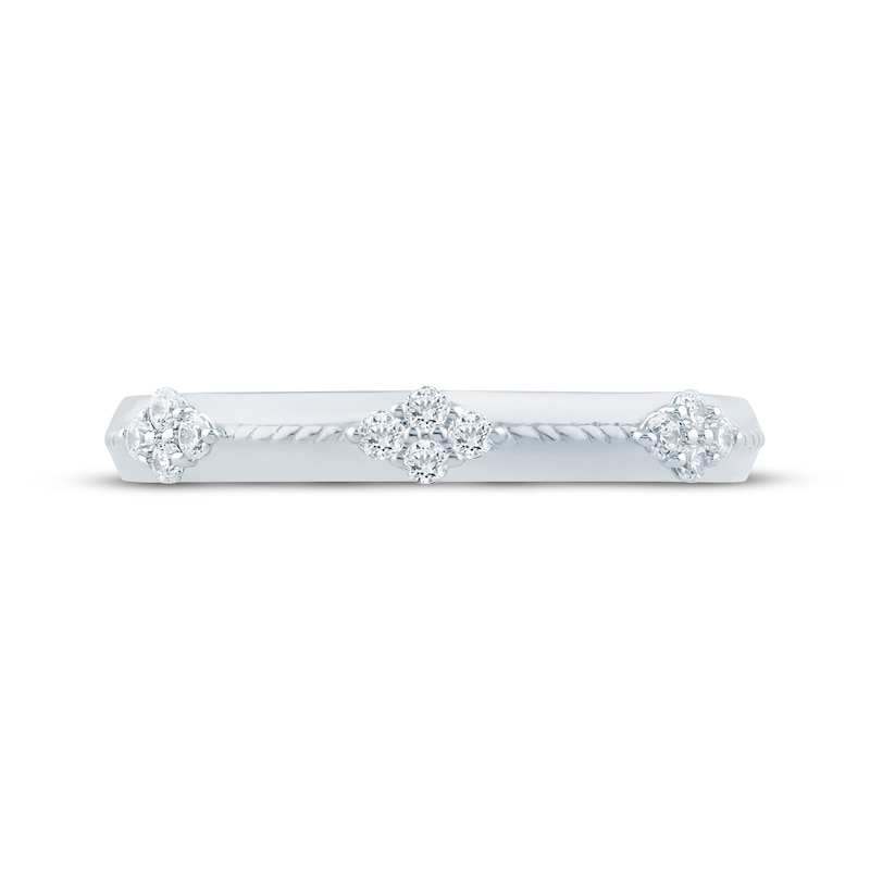 Main Image 3 of Now + Forever Diamond Quartets Anniversary Ring 1/8 ct tw 10K White Gold