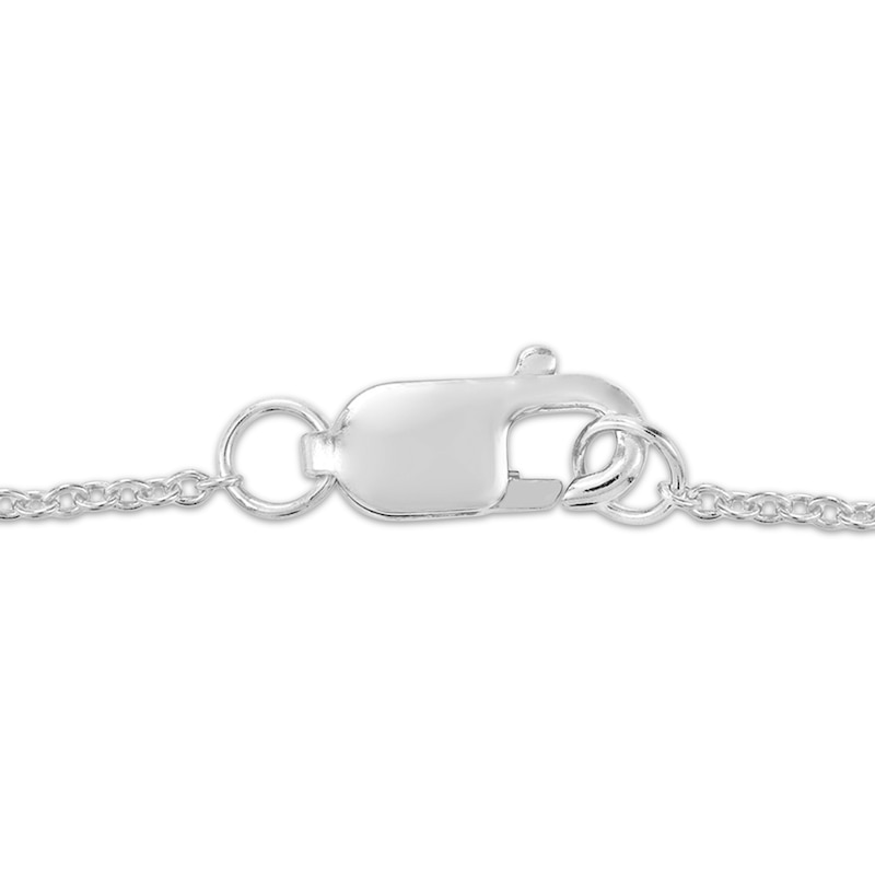 Main Image 2 of Diamond Ocean Life Anklet 1/8 ct tw Sterling Silver 9&quot;