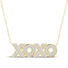 Thumbnail Image 1 of Diamond &quot;XOXO&quot; Necklace 1/4 ct tw 10K Yellow Gold 18&quot;