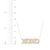 Thumbnail Image 3 of Diamond &quot;XOXO&quot; Necklace 1/4 ct tw 10K Yellow Gold 18&quot;