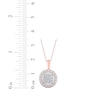 Thumbnail Image 4 of Multi-Diamond Halo Necklace 1 ct tw 10K Rose Gold 18"