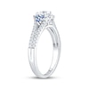 Thumbnail Image 2 of Now + Forever Round-Cut Diamond & Natural Blue Sapphire Trios Engagement Ring 3/4 ct tw 14K White Gold