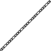 Thumbnail Image 2 of Figaro Chain Necklace 6mm Black Ion-Plated Solid Stainless Steel 22&quot;