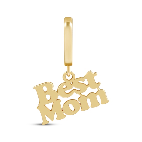 Charmed Memories "Best Mom" Charm 10K Yellow Gold