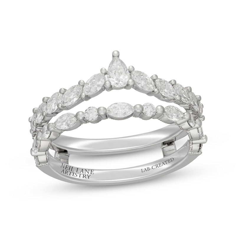 Main Image 1 of Neil Lane Artistry Pear, Marquise & Round-Cut Lab-Grown Diamond Enhancer Ring 1 ct tw 14K White Gold