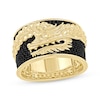Thumbnail Image 1 of Men's Black Diamond Dragon Ring 1/2 ct tw 10K Yellow Gold