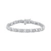 Thumbnail Image 1 of Diamond "XO" Link Bracelet 1/2 ct tw Sterling Silver 7"